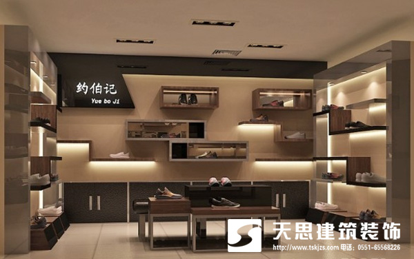 商務男鞋店裝潢設(shè)計沉穩(wěn)大氣是關(guān)鍵